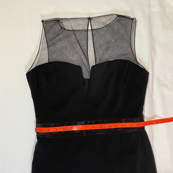 Badgley Mischka Black Formal Maxi Dress Size 8 Black Tie Party Gala Ball Evening - Picture 9 of 16